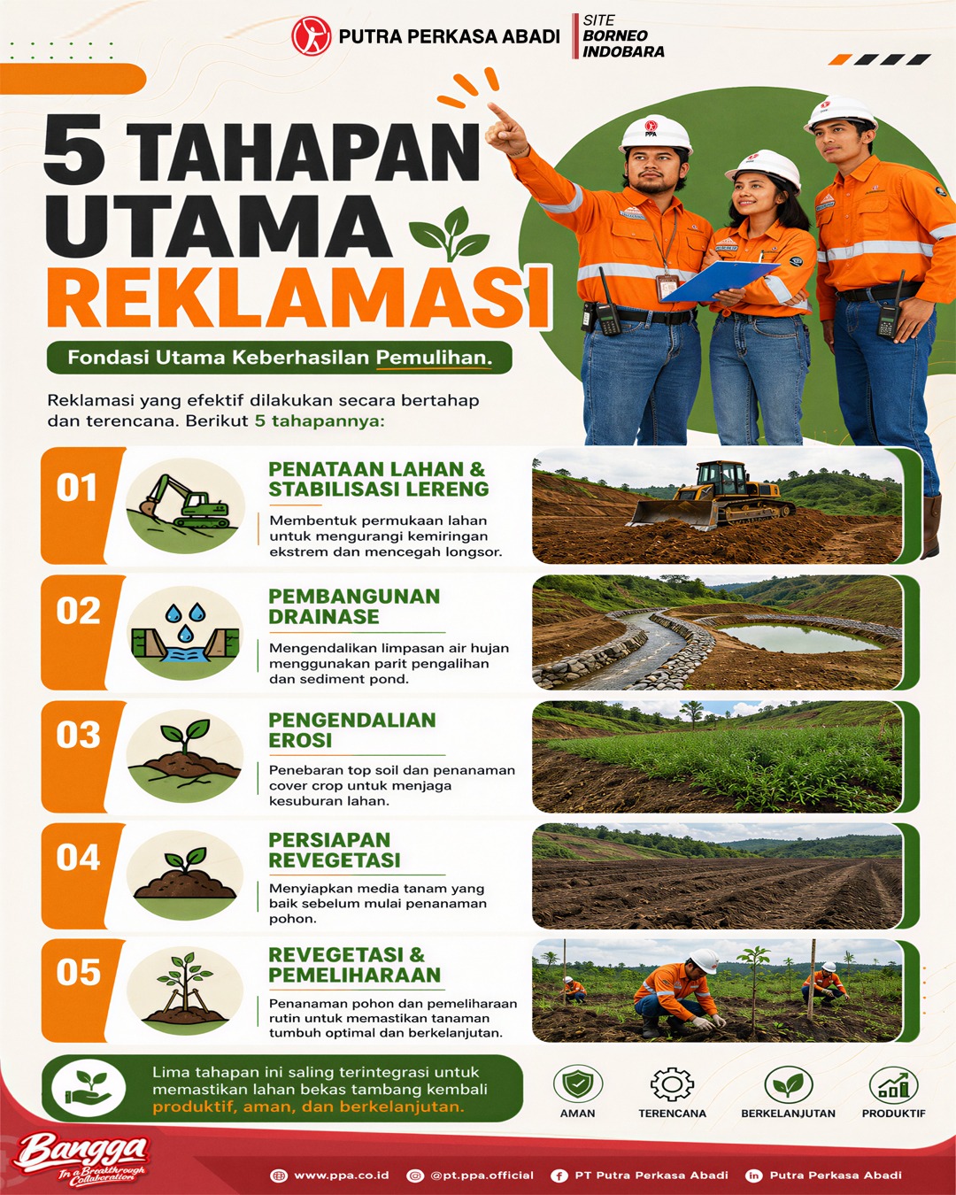 Mengenal Lima Tahapan Utama Reklamasi dalam Pemulihan Lahan Pascatambang