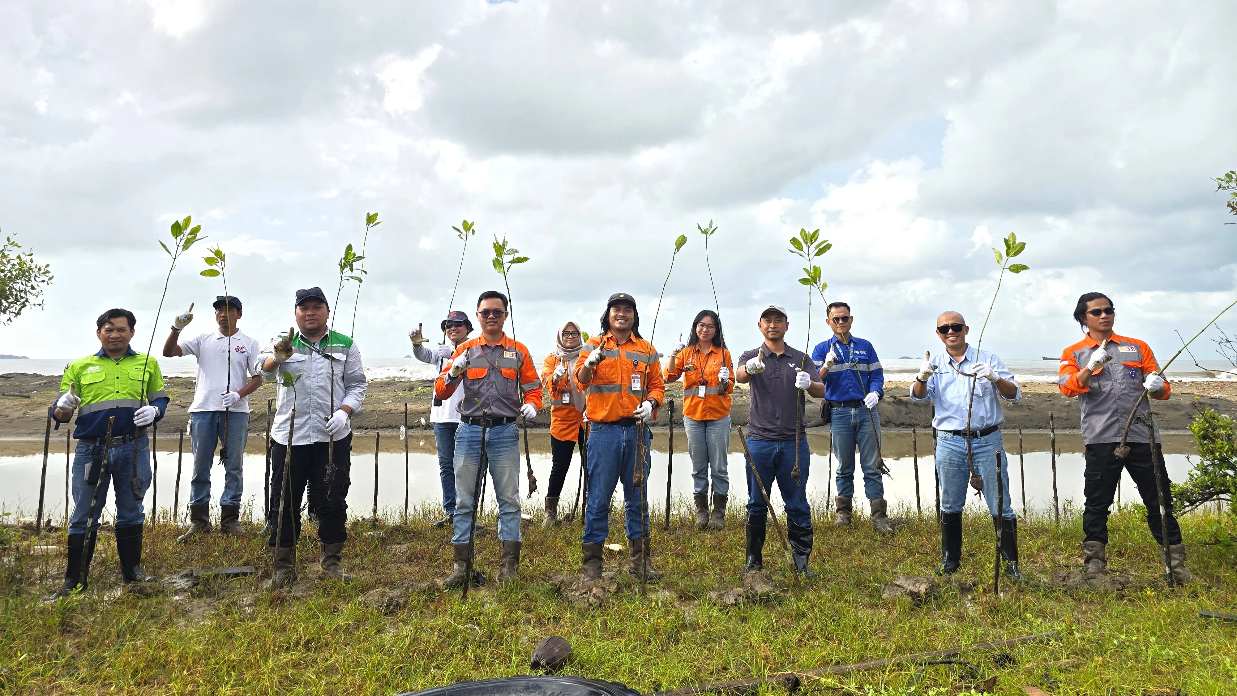 Wujudkan Kepedulian Lingkungan, PPA Site BIB Turut Serta dalam Penanaman Bersama Bibit Mangrove di Pantai Bunati